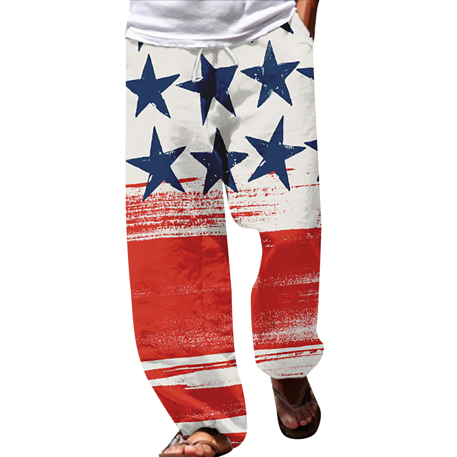 Men Pants American Flag Patriotic Pants 4th Of July Hippie Harem Pants ...