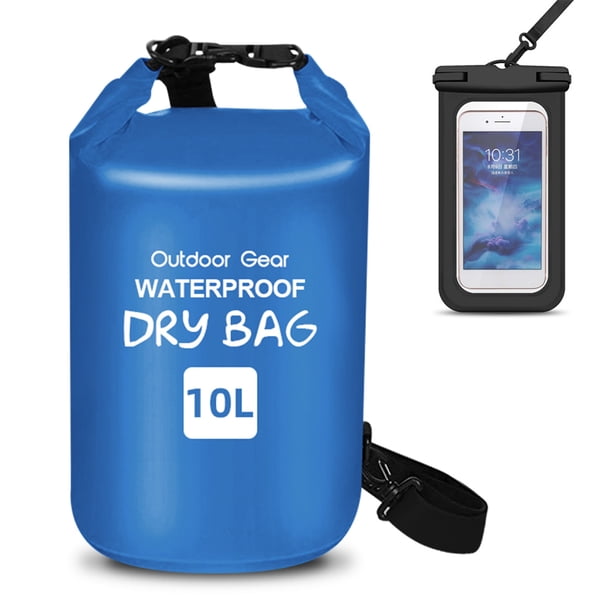 Bolsa seca impermeable de 10L y funda para teléfono, enrollable, bolsa de compresión seca y soporte Abanopi Paquete seco