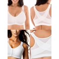 thumbnail image 2 of Women's Gathering Steeless Ring Shockproof Breathable Sports Bra Underwear 5XL Size, 2 of 5