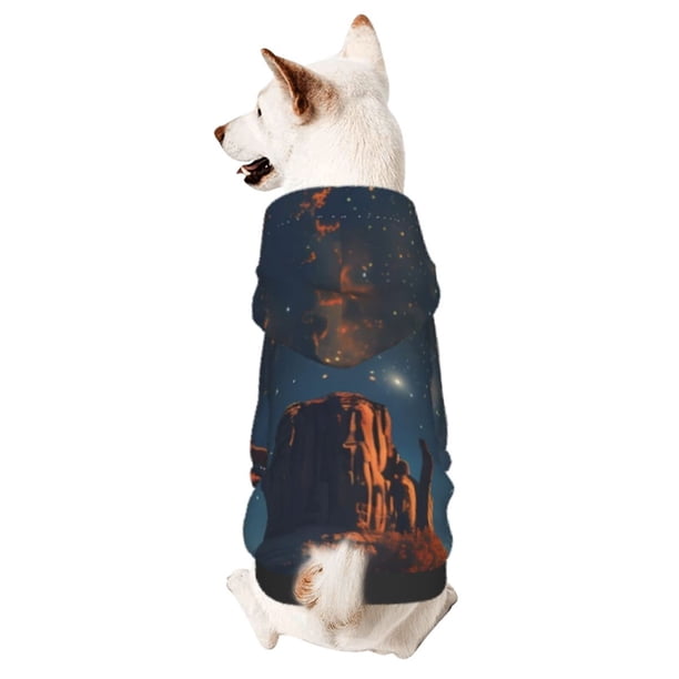 Balery Cowboy Boots Under Starry Sky Sudadera con Capucha para Perros Pequeños – Ropa para Mascotas, Disfraz para Perros y Gatos, Ideal para Fiestas y Cosplay-X-Large