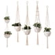 thumbnail image 1 of Juego de 5 cestas colgantes de macramé, cuerda de algodón decorativa bohemia, cesta colgante, maceta, soporte para plantas, colgador para techos interiores y exteriores, balcones, decoración de, 1 of 5
