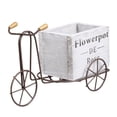 thumbnail image 2 of Almencla Creative Bike Flower Basket Decoration Stand Art Handmade Storage European Gray, 2 of 8