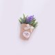 thumbnail image 4 of pieza de planta artificial de simulación de bonsái, planta de albahaca falsa, decoración de escritorio para el hogar, oficina y armario (morado)., 4 of 8