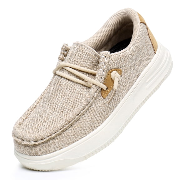 Blikcon Boys Girls Slip-On Casual Boat Shoes Light-Weight Lace Up Loafers(Toddler/Little Kid/Big Kid)