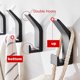 thumbnail image 5 of 6 ganchos para abrigos, ganchos dobles montados en la pared, ganchos para toallas resistentes, ganchos de pared adhesivos modernos, para colgar, sombrero, bata, bolsa, llaves, baño, cocina, armar, 5 of 5