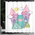 thumbnail image 3 of Ambesonne Alien Shower Curtain, Little Girl Monster Castle, 69"Wx70"L, Multicolor, 3 of 4