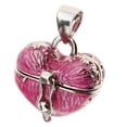 thumbnail image 5 of 4pcs Enamel Cremation Urn Case Pendant Heart Ash Keepsake Jewelry Lockable, 5 of 8