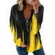 thumbnail image 2 of Puntoco moda mujer cuello pico manga larga camiseta verano estampado blusa suelta tops Puntoco Puntoco-3525, 2 of 5