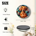 thumbnail image 2 of Glass Refrigerator Magnet 6Pcs Magnetic Fridge Sticker,Decor for Kitchen,Whiteboard,Cabinet,Pop Art Style Dachshund Against Floral Background, 2 of 5