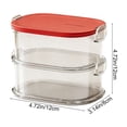 Xecvkr Airtight Rectangular Food Storage Containers Stackable ...