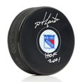 thumbnail image 1 of Mike Gartner Signed New York Rangers Hockey Puck with HOF Note, 1 of 1