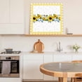 thumbnail image 6 of Yellow Sunflowers Floral Framed Canvas Wall Art, Pastoral Wildflowers Leaf Yellow Plaid Wall Art Painting for Living Room Bedroom Home Decor, 16”x16”, Office Artwork Print, 6 of 9