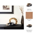 thumbnail image 5 of Decorative Resin Interlocking Rings Ornament for Home Decor - Stylish Sculpture Accent for Bathroom, Office, and Living Room Decor - Contemporary Shelf and Coffee Table Decorative Object - 12", Brown, 5 of 13