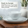 thumbnail image 4 of Trasa Home Set of 16 Ceramic Stoneware Dishes | Modern Dish Set in White | Table Set for 4, 4 of 8