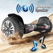 Gyroor Warrior 8.5 inch All Terrain Off Road Scooter with Bluetooth Speakers and LED Lights,Self Balancing Scooter for Kids ages 6-12 and Adults