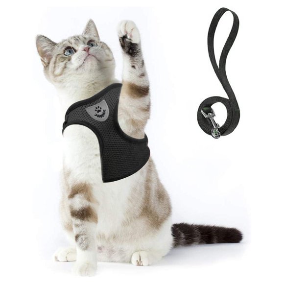 TIMIFIS Cat Harness Cat Harnesse And Leash Adjustable Soft Mesh Vest with Reflective Strap Metal Cat Harness And LeashFall