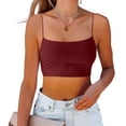 thumbnail image 3 of Vrorvz Womens Summer Camisole Sleeveless Scoop Neck Trendy Lightweight Cami Spaghetti Strap Crop Tops, 3 of 5