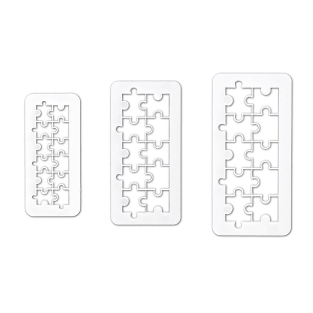 Tiras de estampado de rompecabezas de molde de impresión de pastel de fondant de 9 piezas Ormromra CPB-DE-WX592-6