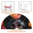 thumbnail image 4 of Yiaed Colorful Floral Black Dog Print Christmas Tree Skirt , Tree SkirtsTree Mat for Christmas Winter Holiday Indoor Decorations-30", 4 of 7
