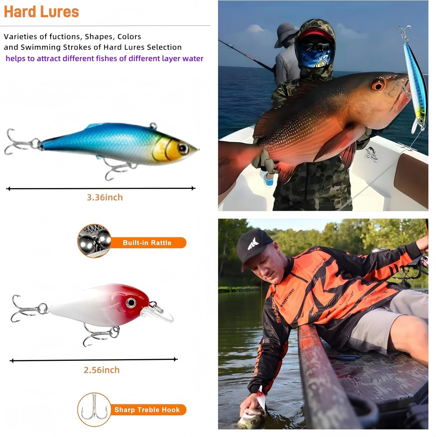 Huhao 107-Piece Fishing Lures Kit photo 5