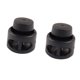 thumbnail image 3 of Tapones de plástico Uxcell para cordones de 2 agujeros para tienda 10 Pcs Negro, 3 of 5