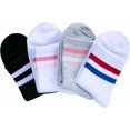 thumbnail image 4 of CoCoMangos Retro Striped Athletic Socks for Women Casual Cotton Ankle Socks Women 4 Pairs, 4 of 7