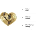 thumbnail image 4 of (paquete de 5) Plantillas de lentejuelas en forma de corazón con bordes bordados y pantalones de camiseta (dorados), 4 of 5