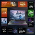 thumbnail image 2 of Laptop Gamer ASUS ROG Strix G16 GeForce RTX 5070 8GB DLSS 4.5 Ryzen 9 8940HX 64GB DDR5 1TB 16" IPS FHD+ 165Hz Teclado Ingles, 2 of 5
