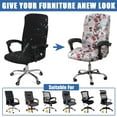 thumbnail image 5 of Printed Computer Chair Slipcover Stretch Office Chair Covers Durable Zipper Stretch Computer Desk Chair Cover Gaming Chair Covers Universal Desk Rotating Chair Slipcovers, 5 of 6