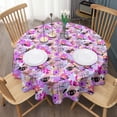 thumbnail image 3 of Fashionable Round Tablecloth 70x70in(178x178cm) – Waterproof Polyester Table Cover with Full Print Design, Wrinkle Resistant & Washable for Kitchen Dining Party Decor, 3 of 6