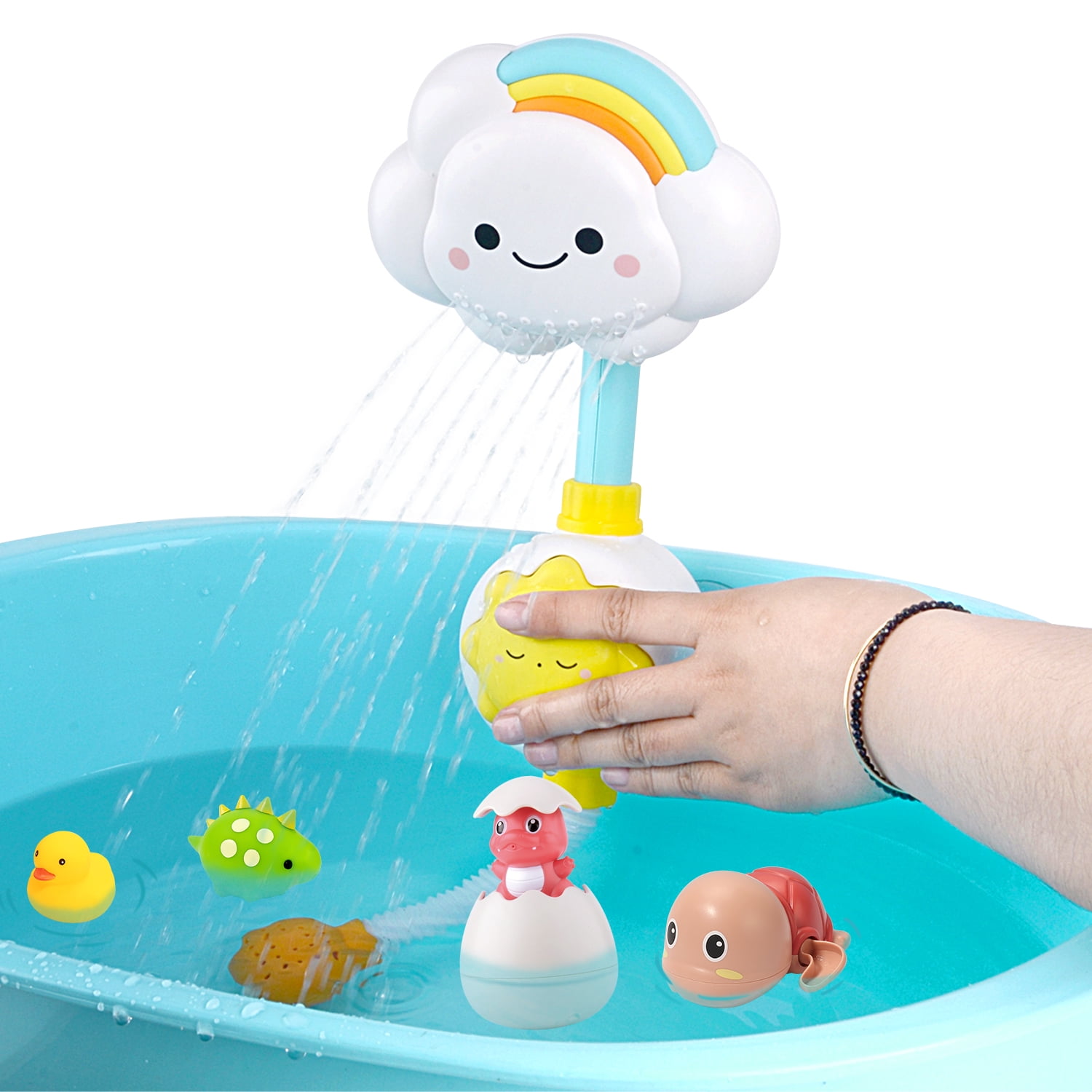 33 PCS Bath Toys for Toddlers and Babies, Bathtub Toy Set with Shower, Rubber Ducks, Floating Toys