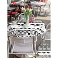 thumbnail image 5 of Outdoor Tablecloth with Umbrella Hole for Patio/Picnic/Party/Camping, Black Plaid Farmhouse Waterproof Table Cloth Round Cover Washable, Watercolor Cute Country Cow Checkered (Dia 54"), 5 of 8