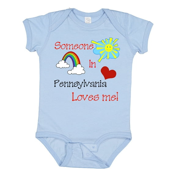 Inktastic Someone in Pennsylvania Loves Me Boys or Girls Baby Bodysuit