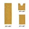 thumbnail image 2 of Better Trends Premium 3 Piece Bathroom Rug Set 100% Cotton, Extra Soft Tufted Bath Mat, Water Absorbent & Reversible Mat, Yellow Lux Collection, 2 of 2
