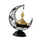 thumbnail image 5 of Porta incienso árabe, base robusta de candelabro, quemador de incensario de metal, cono de incienso Negro y oro, 5 of 9
