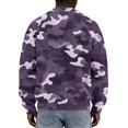 thumbnail image 5 of IAJDKMEK Men's Camo Corduroy Crewneck Sweatshirt - Loose Fit Long Sleeve Pullover Top for Men, Camouflage Print Casual Sweatshirt for Outdoor,Purple XL, 5 of 5