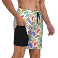 thumbnail image 3 of Goofa Colored Armadillos Printed Men's Swim Trunks Board Shorts Quick Dry Mens Swimming Trunks with Compression Liner,Breathable Fit Hawaii Beach Shorts-Small, 3 of 9