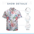 thumbnail image 7 of High Quality Hawaiian Shirts for Men Short Sleeve Aloha Beach Shirt Floral Summer Casual Button Down Shirts Blouses V3DOJO, 7 of 7