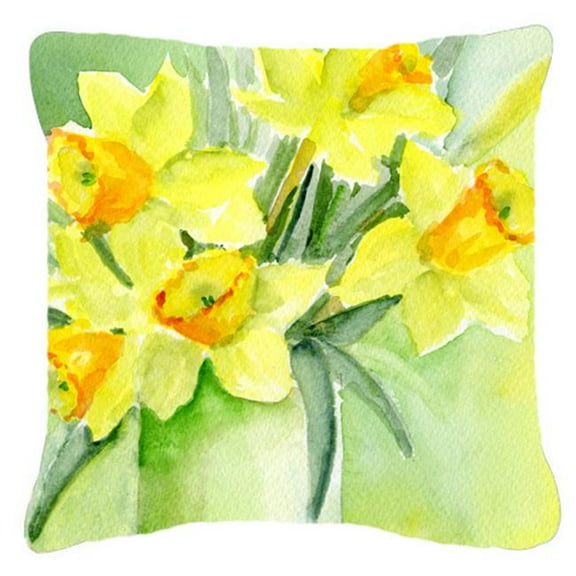 Daffodils by Maureen Bonfield Canvas Decorative Pillow