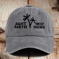 thumbnail image 2 of Bibifish Mens Baseball Cap Washed Vintage Palm Scenery Embroidery Dad Hat Quick Dry Summer Leisure Hat, 2 of 3