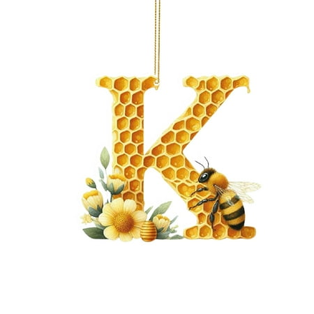 

26 Surname Letter Holiday Ornaments 2D Acrylic Ornaments 26 Surname Letter Ornaments For Family Ornaments 26 Surname Letter Ornaments Chandelier Beads Birthday Ornament Transparent Thread for Car