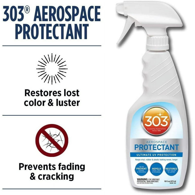 303 Aerospace Protectant - Superior UV Protection - Prevents Fading and  Cracking - Repels Dust, Lint, and Staining -16oz (30308CSR)