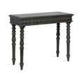 thumbnail image 4 of Kate and Laurel Patresa Traditional Carved Wood Console Table, 36 x 30 x 14, Dark Mocha, Decorative Rectangle Entryway Table with Wooden Carving Details and Turned Legs, 4 of 10