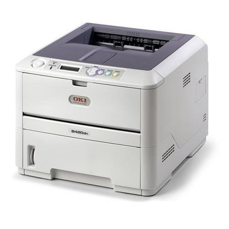 OKIDATA 62431203 B420dn - Printer - monochrome - Duplex - LED - A4/Legal - 2400 x 600 dpi - up to 30 ppm - capacity: 580 sheets - parallel, USB, LAN