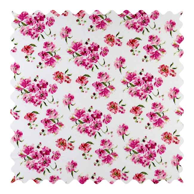 SheetWorld 100 Cotton Percale Fabric By The Yard, Pink Floral, 36 x 44