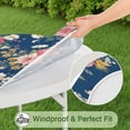 thumbnail image 5 of Pioneer Flower Floral Print Pattern Round Fitted Tablecloth with Elastic Edge,Dining Table Cover Waterproof,Outdoor Round Tablecloth for Camping,Dining,Indoor and Outdoor, 5 of 7