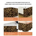 thumbnail image 5 of Fashion Wild Animal Bed Skirt Queen Size 18" Drop Retro Brown Leopard Print Ruffled Wrap Around Bed Skirts Adjustable Elastic Bedskirt Dust Ruffle for Queen Size Bed, 5 of 7