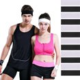 thumbnail image 1 of Diadema Sport MAGENTA Banda De Cabello Algodon 12 Piezas Blancas Negras, 1 of 4
