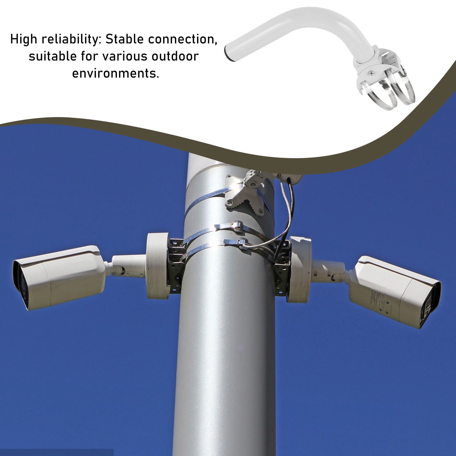 WRITWAA Universal Wireless Bridge Bracket 2Pcs White Steel – details