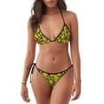 thumbnail image 1 of Disketp Yellow Butterflies para Bañador de Dos Piezas para Mujer, Bikini Sexy Halter String, Conjunto de Bikini en Triángulo, 1 of 6